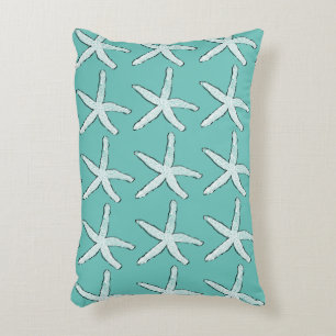 Starfish Pattern Beach Coastal Blauwgroen Blue Sty Accent Kussen