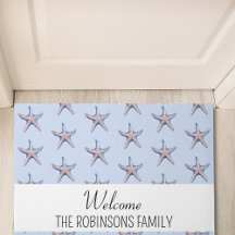 Starfish Pattern Beach House Aangepaste familienaa
