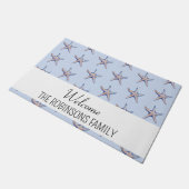 Starfish Pattern Beach House Aangepaste familienaa Deurmat (Schuin)