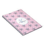 Starfish Pattern Beach Marine Custom Name  Notitieboek (Rechterzijde)