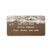 Starfish Pattern Beach Nautical Weddings Cute Etiket (Voorkant)