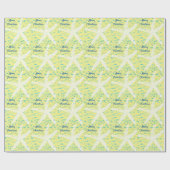 Starfish Pattern Blauwgroen Yellow Beach Merry ker Cadeaupapier (Vlak)