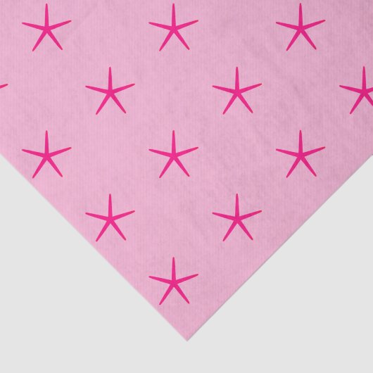 Starfish Pattern roze Birthdays Weddenschappen Cus Tissuepapier (Detail)