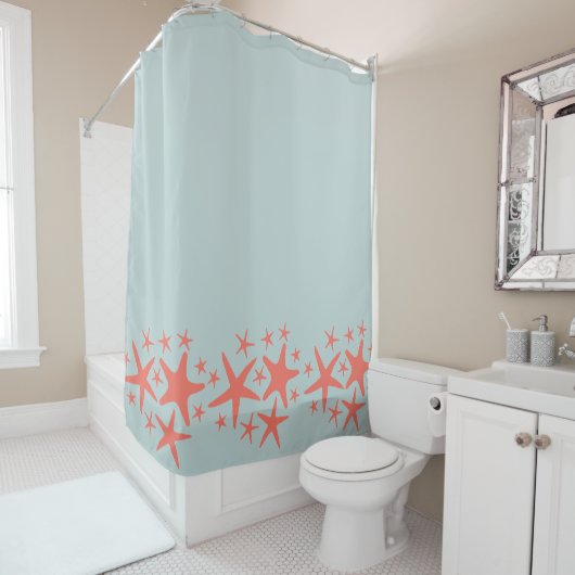 Starfish Pattern Shower Curtain Douchegordijn (In situ)