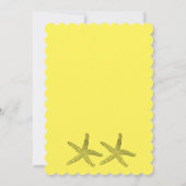 Starfish Pattern Yellow Black Colorful Wedding Kaart (Achterkant)