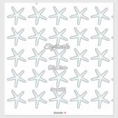 Starfish Patterns Baby shower Jongen Meisje 2023 L Sticker (Vel)