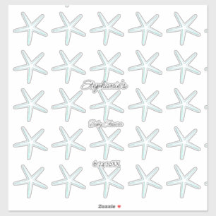 Starfish Patterns Baby shower Jongen Meisje 2023 L Sticker