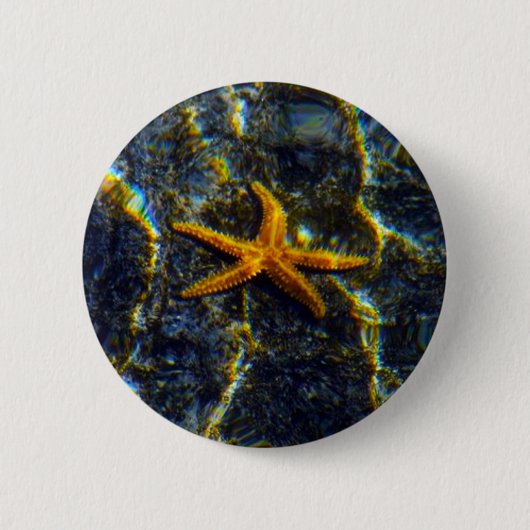 Starfish Pinback Ronde Button 5,7 Cm (Voorkant)