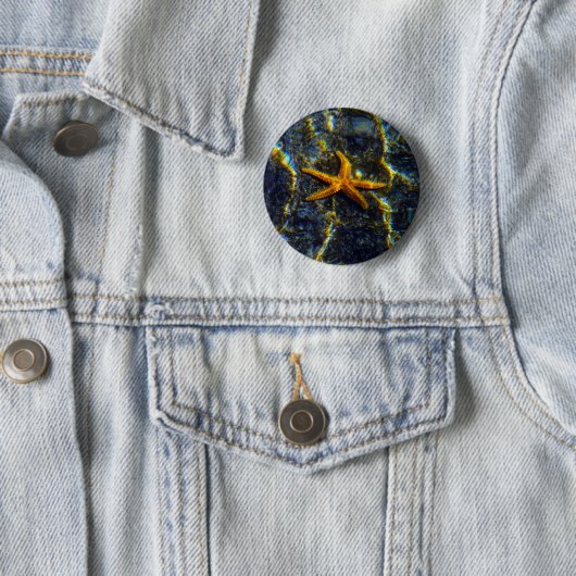Starfish Pinback Ronde Button 5,7 Cm (In situ)