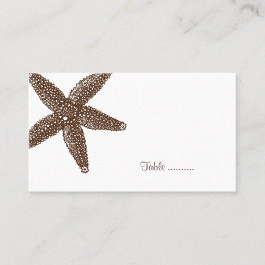 Starfish Place Card Plaatskaartje (Voorkant)