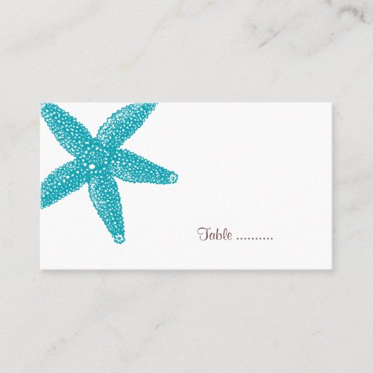 Starfish Place Card Plaatskaartje (Voorkant)