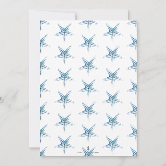 Starfish Post Beach huwelijksfeest Kaart (Achterkant)
