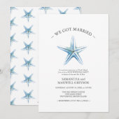 Starfish Post Beach huwelijksfeest Kaart (Voorkant / Achterkant)