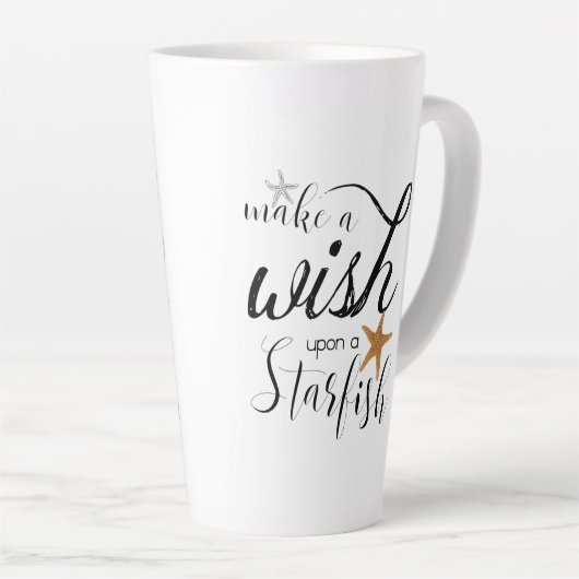 Starfish Quote Art Latte Mok (Rechterhoek)
