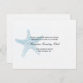 Starfish Reception Card - blauw Informatiekaartje (Voorkant / Achterkant)