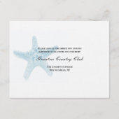 Starfish Reception Card - blauw Informatiekaartje (Voorkant)