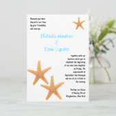 Starfish Reception nodigt uit Kaart (Staand voorkant)