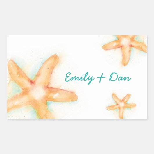 Starfish Rechthoek Sticker (Voorkant)