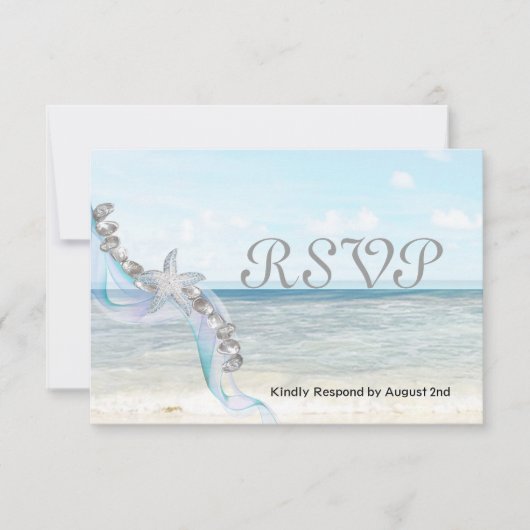 Starfish-responskaart RSVP Kaartje (Voorkant)