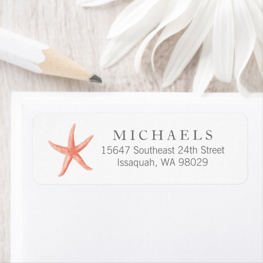 Starfish Return Address Labels (Insitu)