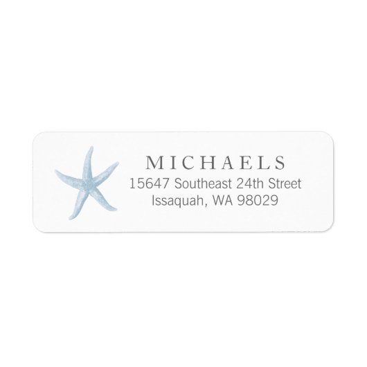 Starfish Return Address Labels (Voorkant)