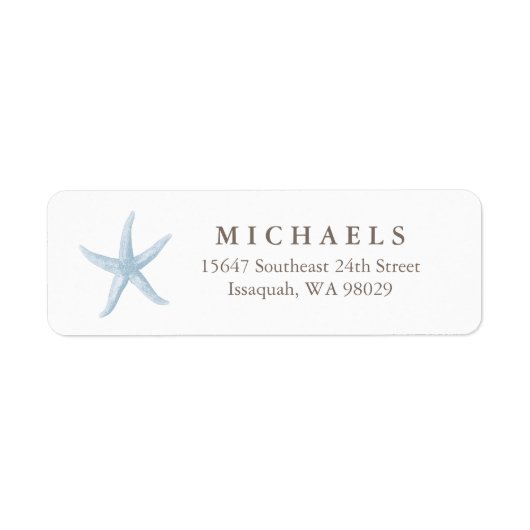 Starfish Return Address Labels (Voorkant)