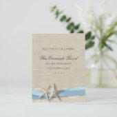 Starfish Ribbon en Lace Blue Beach Response Kaart (Staand voorkant)