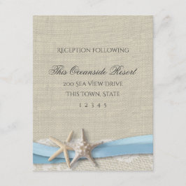 Starfish Ribbon en Lace Blue Beach Response Kaart