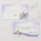 Starfish Ribbon Orchid and Turquoise Place card Plaatskaartje (Voorkant / Achterkant)