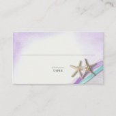 Starfish Ribbon Orchid and Turquoise Place card Plaatskaartje (Voorkant)