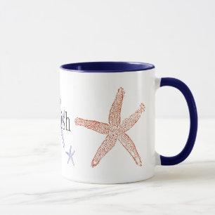Starfish ringer mok - marineblauw 11 oz.