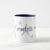 Starfish ringer mok - marineblauw 11 oz. (Midden)