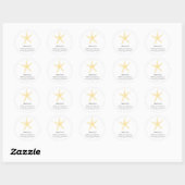 Starfish ronde adreslabel sticker (Vel)