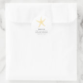 Starfish ronde adreslabel sticker (Tas)