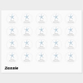Starfish ronde adreslabel sticker (Vel)
