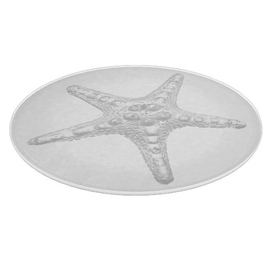 Starfish Round Glass Cutting Board Snijplank (Hoek)