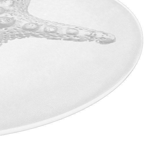 Starfish Round Glass Cutting Board Snijplank (Hoek)