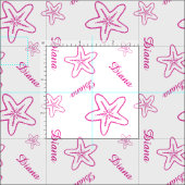 Starfish roze wit op maat gemaakte stof (Delen)
