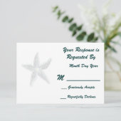 Starfish RSVP-kaart RSVP Kaartje (Staand voorkant)