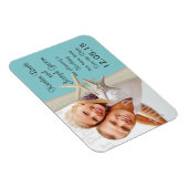 Starfish Rustic Aqua Blue Save the Date Foto Magneet (Rechterzijde)
