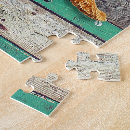 Starfish Rustic Beach Board Nautical Legpuzzel (Zijkant)