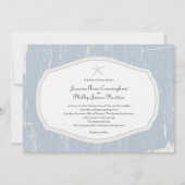Starfish Rustic Beach Wedding Kaart (Voorkant)