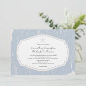 Starfish Rustic Beach Wedding Kaart (Staand voorkant)