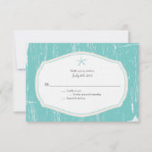 Starfish Rustic Beach Wedding RSVP (Voorkant)
