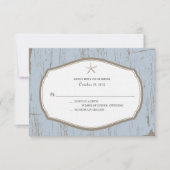 Starfish Rustic Beach Wedding RSVP (Voorkant)