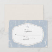 Starfish Rustic Beach Wedding RSVP Kaartje (Voorkant / Achterkant)