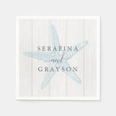 Starfish Rustic Beach Wedding Servet (Voorkant)