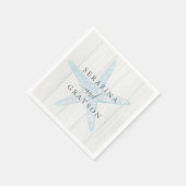 Starfish Rustic Beach Wedding Servet (Hoek)