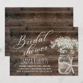 Starfish Rustic Floral Jar Beach Vrijgezellenfeest Kaart (Voorkant / Achterkant)