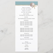 Starfish Rustic Wedding Program Programmakaart (Achterkant)